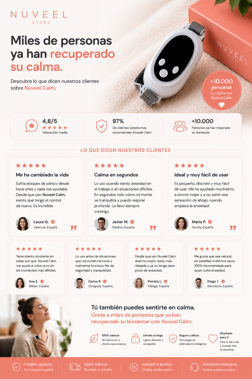 Dispositivo De Ayuda para la Ansiedad y Ataques de panico