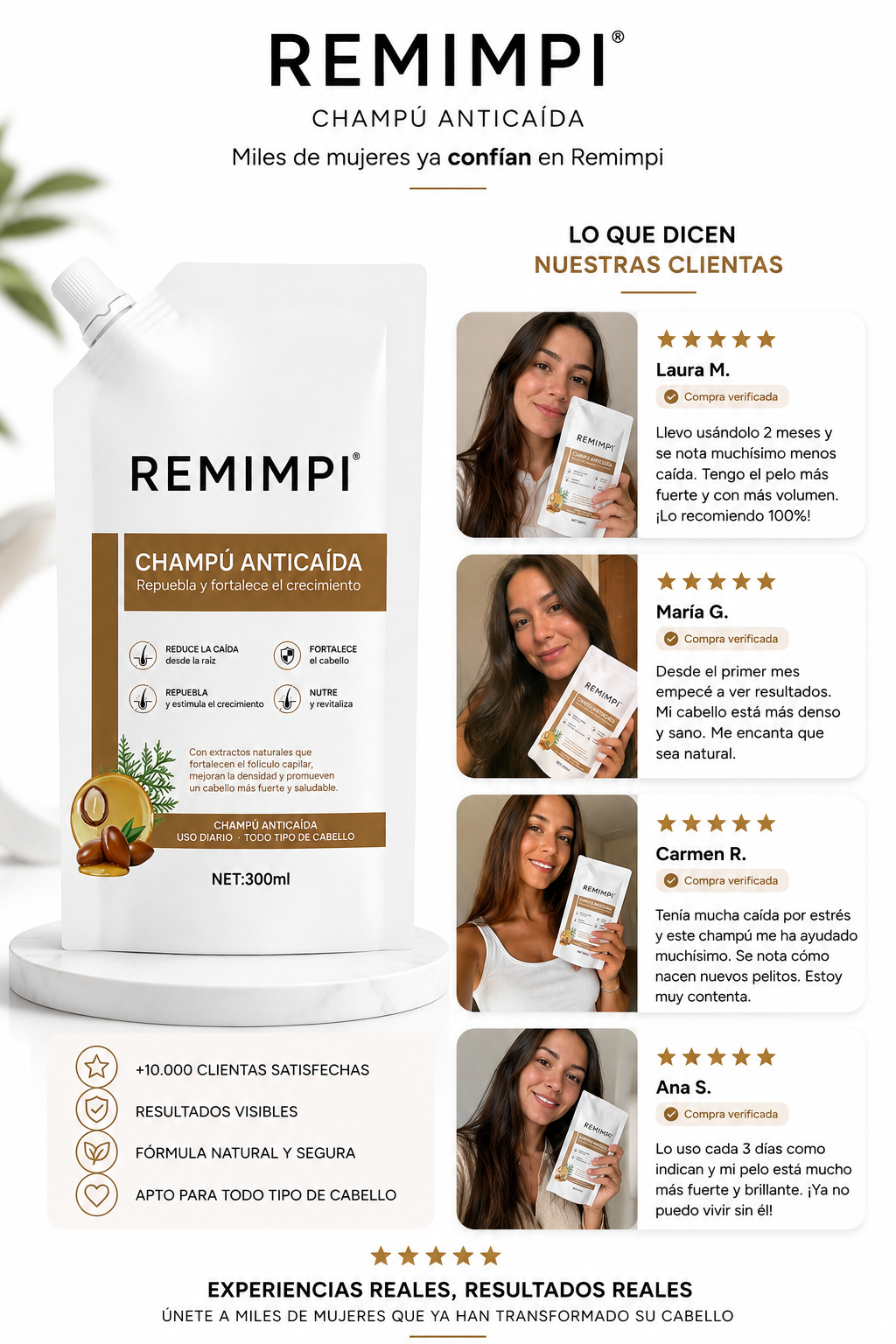shampoo anti caida 100% Efectivo