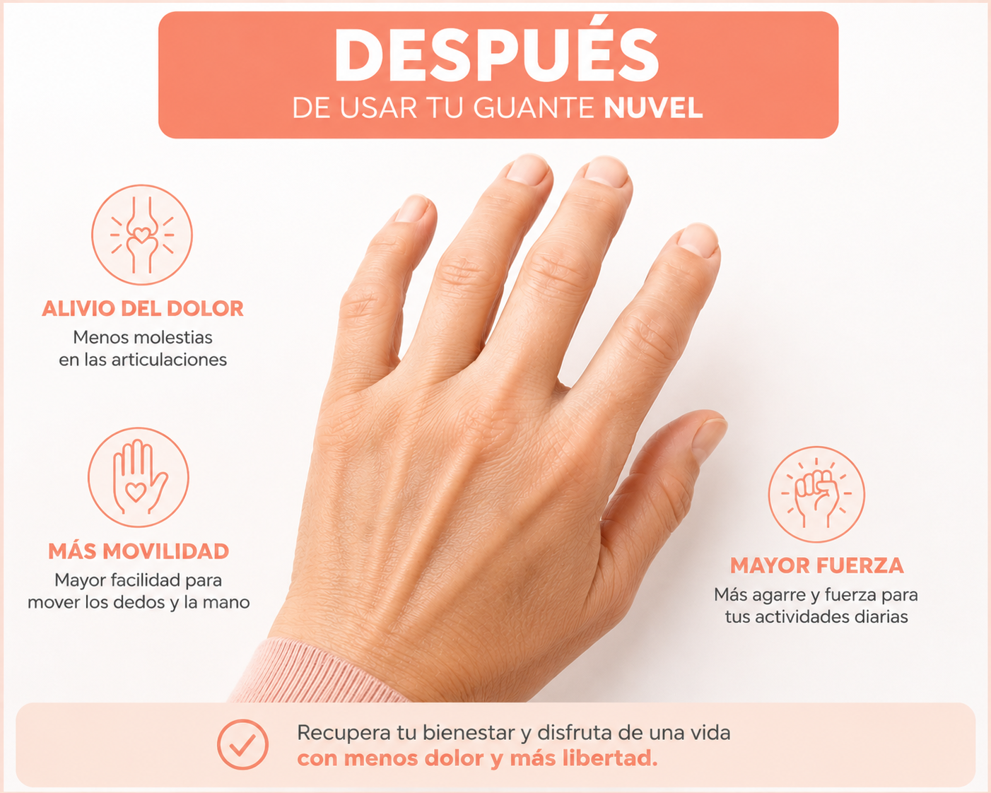 Guante para artrosis