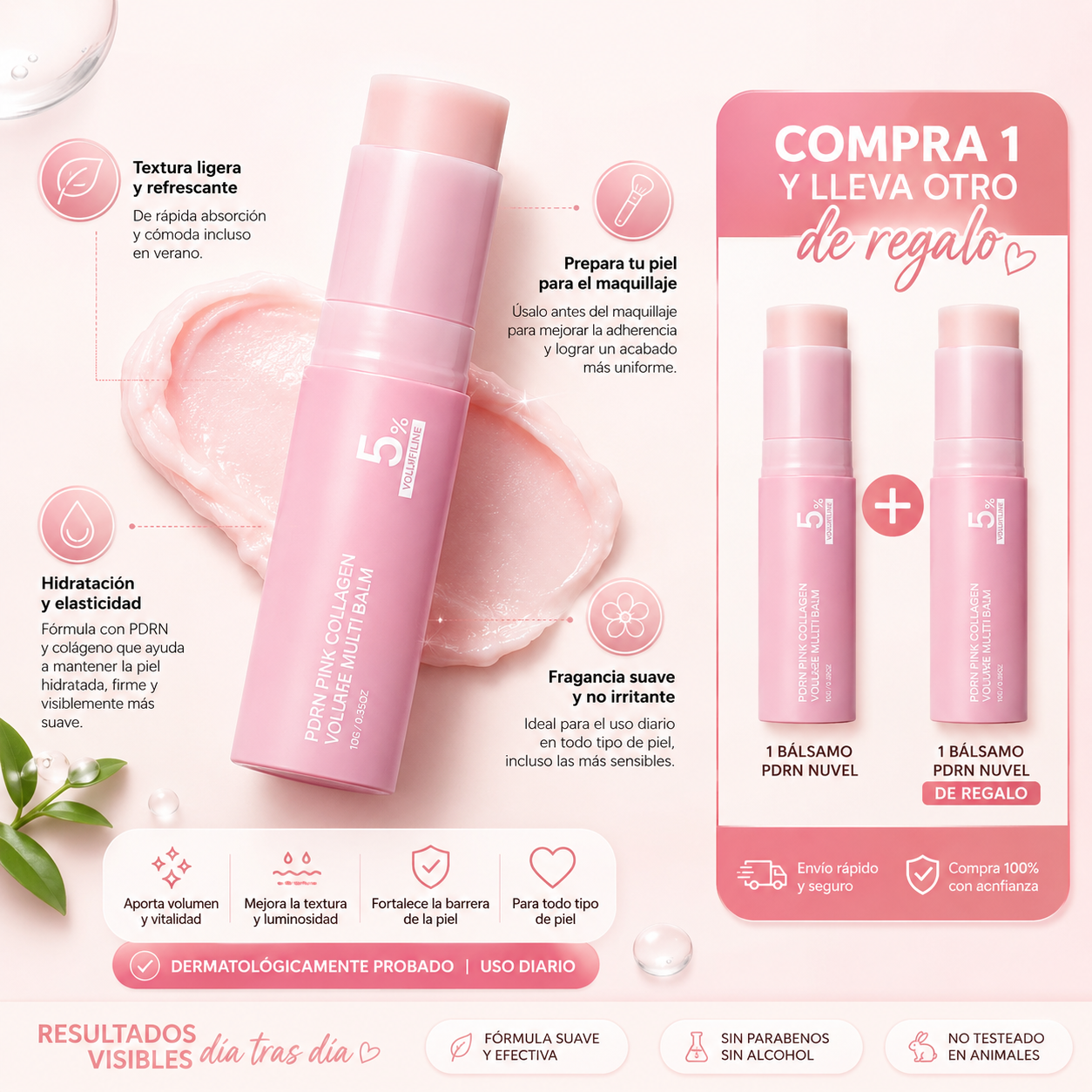 Bálsamo de Colágeno PDRN | Rostro y Contorno | Nuvel